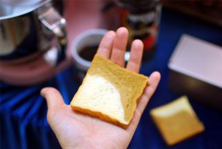 巴掌大的吐司片，萌萌哒。