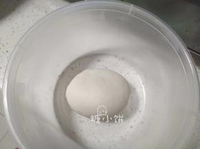 提前一夜准备中种：所有中种材料混合揉成光滑均匀的面团。
室温发酵大约1小时之后放入冰箱冷藏（大约4-5℃）