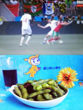 五香毛豆就ok了。边吃边看球赛。