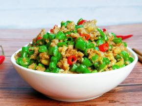 肉末豆角就ok了。