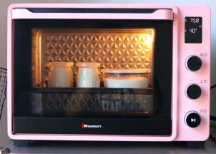 烤箱开发酵键，发酵八小时，时间越长越酸