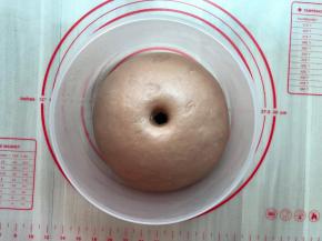 发酵好的面团，用手粘点面粉戳一个洞不回缩就是发酵好了