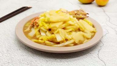 年糕的软糯加上螃蟹的鲜美，人生不过如此！