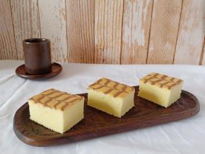 出炉脱模，凉一会就可以切块了。