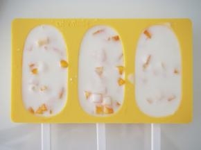 然后也是一层酸奶一层果肉，最后填满整个模具