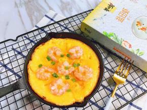 一份营养丰富的鲜蔬抱蛋虾仁就完成啦