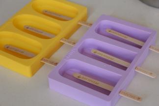 准备好模具，插入冰棒的