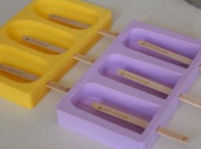 准备好模具，插入冰棒的