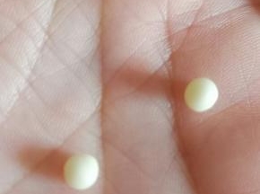 搓两粒半粒黄豆的圆面团，大小一致