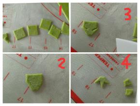 如图所示，做成叶子的形状