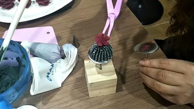 惠尔通102号花嘴做一朵小花，放上去