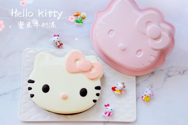 Hello kitty蜜豆牛奶冻
