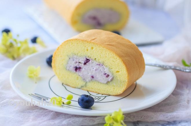 蓝莓蛋糕卷