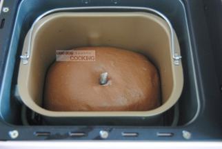 将面团滚圆，把揉面刀取出，将面团放进面包机内，盖上面包机盖子，启动发酵键，大约40分钟即可发酵到2倍大小，手指沾粉插入不反弹即可。