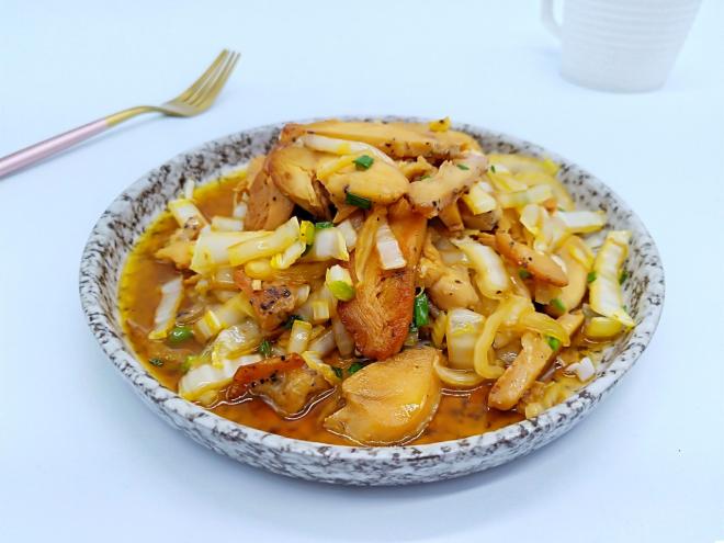 鸡胸肉炒白菜