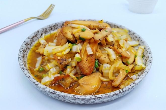 鸡胸肉炒白菜
