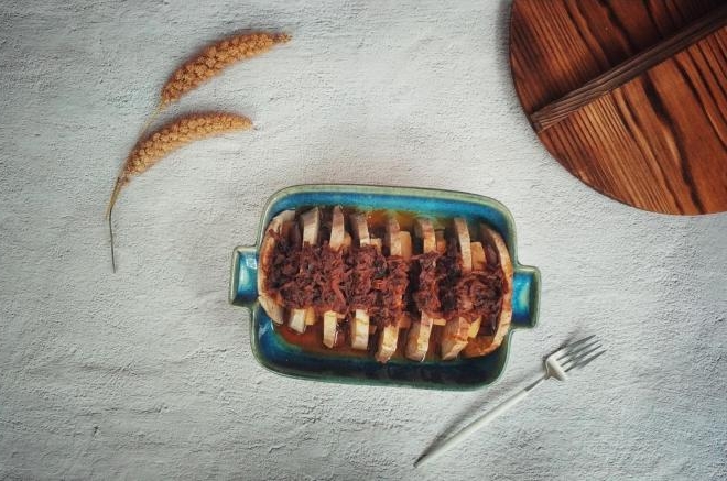 杏鲍菇蒸芋头（素芋头扣肉）