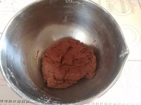 搅拌好的面团。