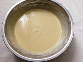 切拌好的面糊。