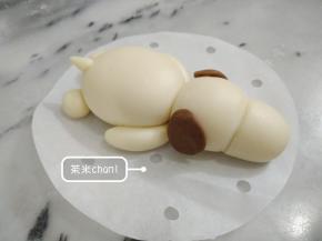 粘水把耳朵贴在左右两边