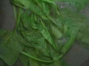 菠菜焯水 捞出切碎