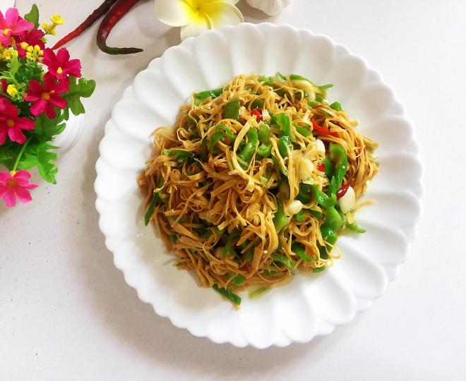 青椒炒豆干