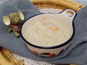 虾仁瘦肉小米粥。