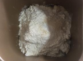 放入高粉100克和耐高糖酵母1克。