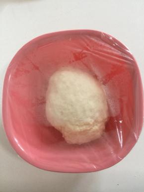 中种面团全部材料混合均匀，揉成光滑的面团，放入大盆盖保鲜膜室温发酵至3倍大。
