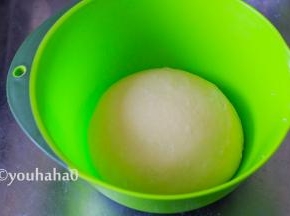 面团收圆，放入盆中进行第一次发酵，室温20度，湿度78%。