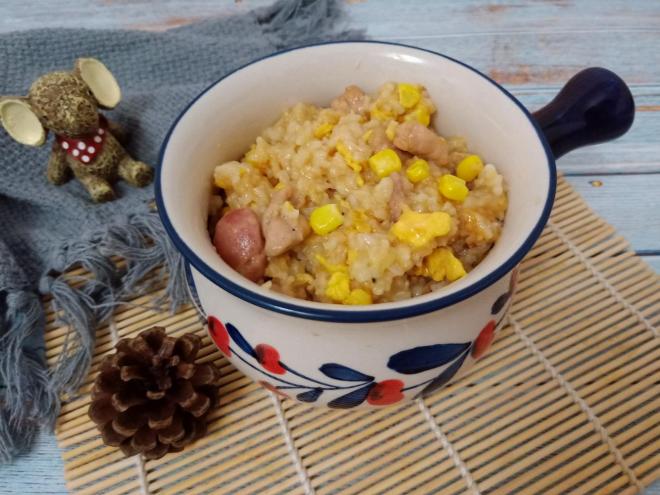 鸡腿香肠蛋炒饭