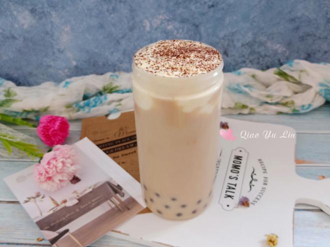 红豆珍珠奶盖奶茶
