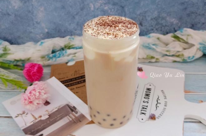 红豆珍珠奶盖奶茶