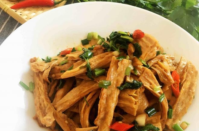 素炒腐竹