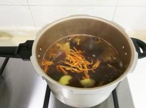 放入蛹虫草