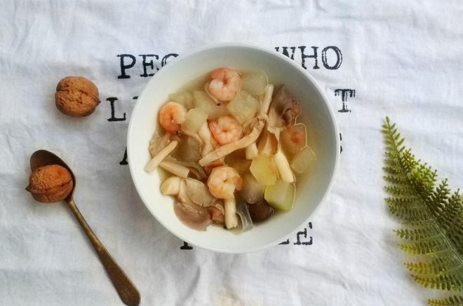 冬瓜菇菌虾仁汤