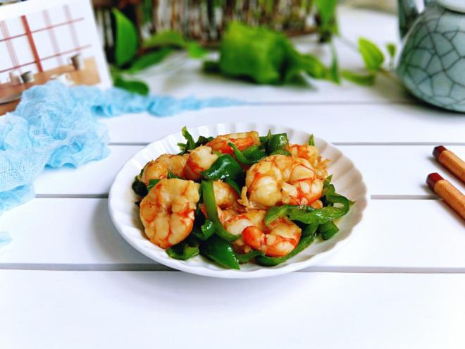 青椒炒虾仁