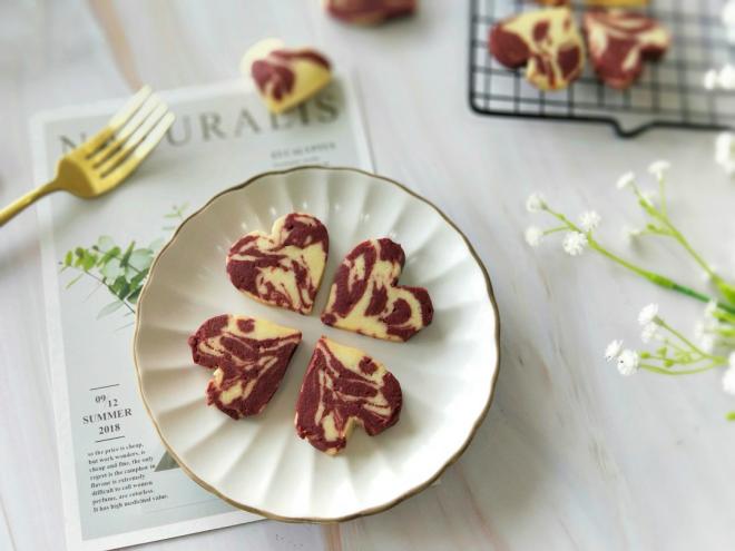 大理石爱心曲奇饼干