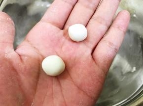 揉成小丸子
