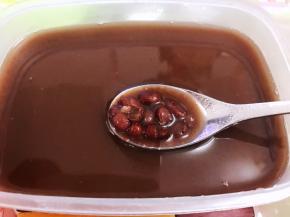 做糖渍蜜红豆留下的红豆汤