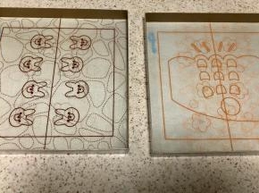 准备28cm烤盘，放入硅胶垫
