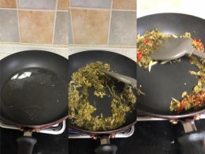 泡姜切丝，泡椒剁粒