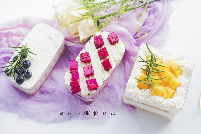 三色水果奶油盒子蛋糕