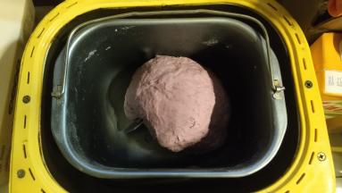 放回面包机里按和面功能