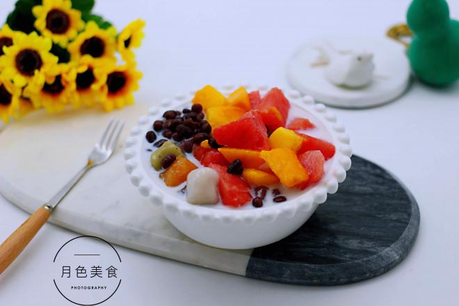 椰浆红豆芋圆水果捞