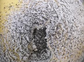 筛入低筋面粉和黑茶粉