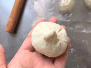 包包子一样收口捏紧