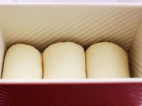 把做好的面团，放入吐司模内