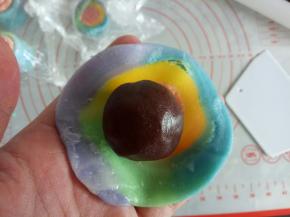 反面包入豆沙馅