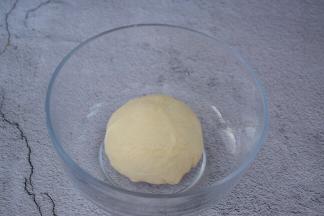 把饼皮材料都放入盆中，揉到面团光滑即可，做披萨不用揉出膜。揉圆盖上保鲜膜放温暖处发酵至两倍大